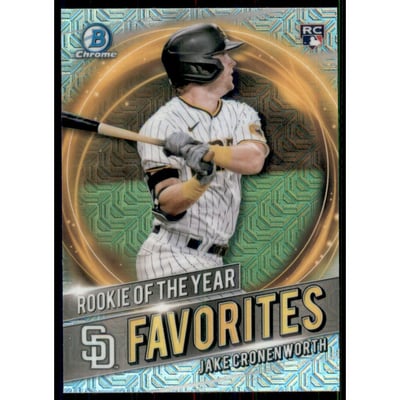 2021 Bowman Chrome Mega Box Rookie of the Year Favorites Refractors #RRYJC Jake Cronenworth