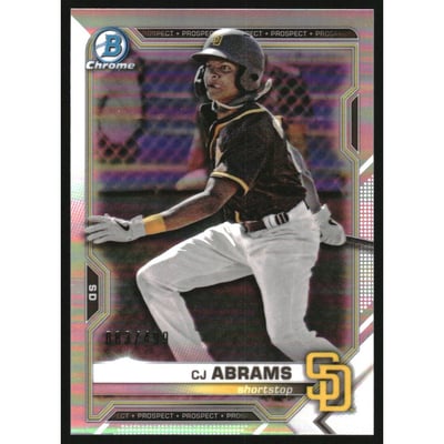 2021 Bowman Chrome Prospects Refractors #BCP14 CJ Abrams