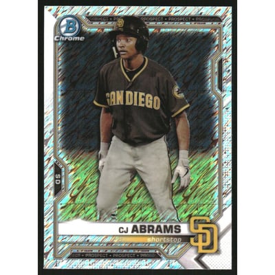2021 Bowman Chrome Prospects Shimmer Refractors #BCP227 CJ Abrams