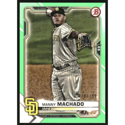 2021 Bowman Neon Green #52 Manny Machado