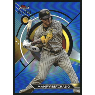 2021 Finest Blue Refractors #84 Marcus Semien
