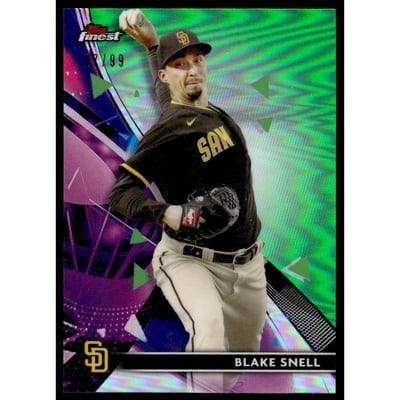 2021 Finest Green Refractors #13 Blake Snell