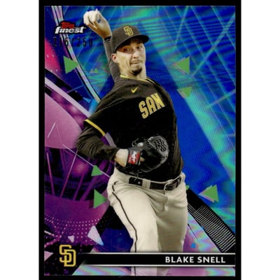 2021 Finest Purple and Aqua Vapor Refractors #13 Blake Snell