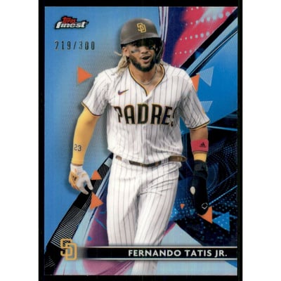 2021 Finest Sky Blue Refractors #15 Fernando Tatis Jr.