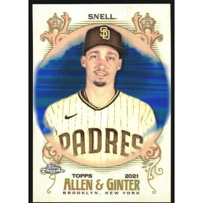 2021 Topps Allen and Ginter Chrome Blue Refractors #170 Blake Snell