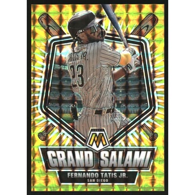 2022 Panini Mosaic Grand Salami Mosaic Reactive Yellow #2 Fernando Tatis Jr.