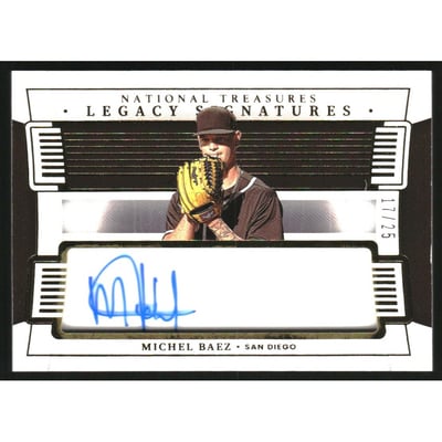 2022 Panini National Treasures Legacy Signatures Gold #25 Michel Baez/25