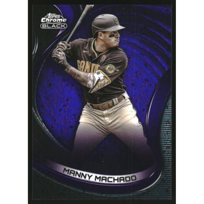 2022 Topps Chrome Black Purple Mini Diamond Refractors #15 Manny Machado