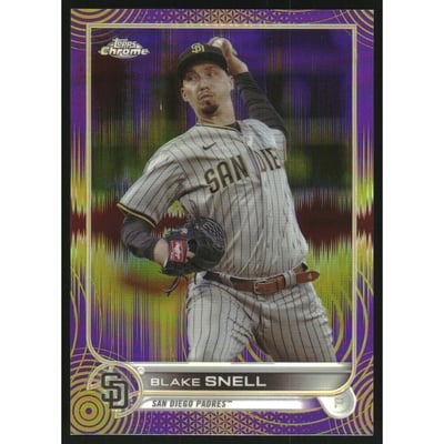 2022 Topps Chrome Sonic Purple Yellow Sonic Refractors #196 Blake Snell