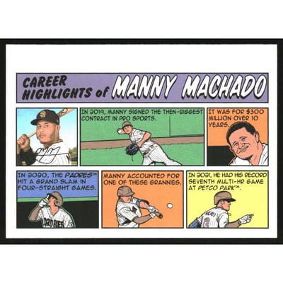 2022 Topps Heritage '73 Topps Comics #73TC41 Manny Machado
