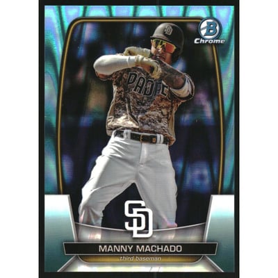 2023 Bowman Chrome Aqua RayWave Refractors #73 Manny Machado