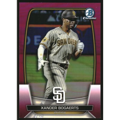 2023 Bowman Chrome Fuchsia Refractors #27 Xander Bogaerts