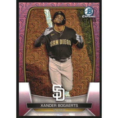 2023 Bowman Chrome Mega Box Pink Refractors #7 Xander Bogaerts