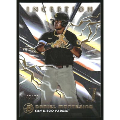 2023 Bowman Inception Gold Foil Electricity #56 Daniel Montesino