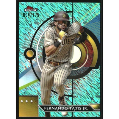 2023 Finest Aqua Shimmer Refractors #50 Fernando Tatis Jr.