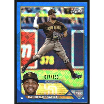 2023 Topps Chrome Logofractor Blue Refractors #44 Xander Bogaerts