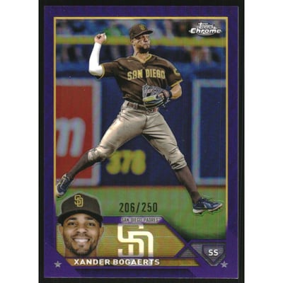 2023 Topps Chrome Purple Refractors #44 Xander Bogaerts