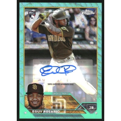 2023 Topps Chrome Update Autographs Aqua Wave Refractors #ACERO Eguy Rosario