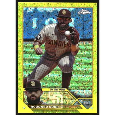 2023 Topps Chrome Update Yellow Mini-Diamond Refractors #USC49 Rougned Odor