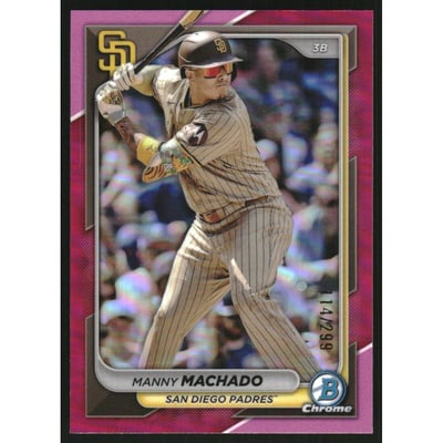 2024 Bowman Chrome Fuchsia Refractors #12 Manny Machado