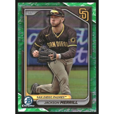 2024 Bowman Chrome Prospects Lunar Glow Refractors #BCP145 Jackson Merrill