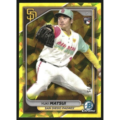 2024 Bowman Chrome Sapphire Yellow Refractors #51 Yuki Matsui