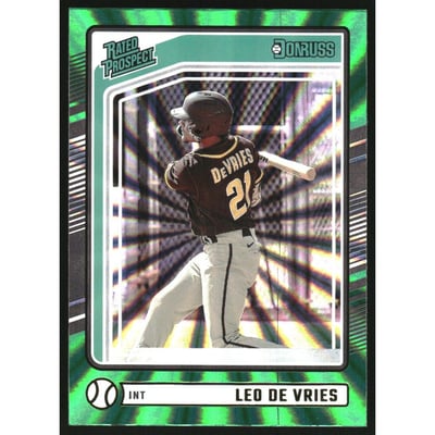 2024 Donruss Green Laser #129 Leo De Vries