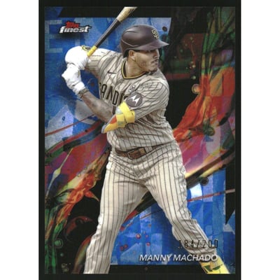 2024 Finest Blue Refractors #90 Manny Machado
