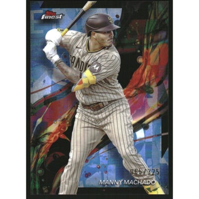 2024 Finest Sky Blue Refractors #90 Manny Machado