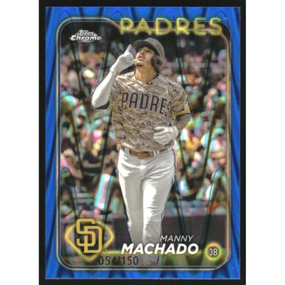 2024 Topps Chrome Blue RayWave Refractors #12 Manny Machado