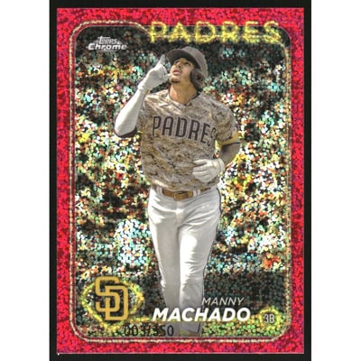 2024 Topps Chrome Magenta Speckle Refractors #12 Manny Machado