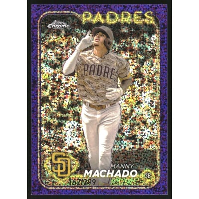 2024 Topps Chrome Purple Speckle Refractors #12 Manny Machado