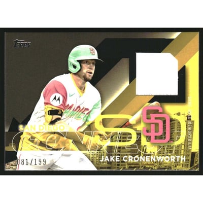 2024 Topps City Connection Swatch Collection Black #CC2JC Jake Cronenworth S2