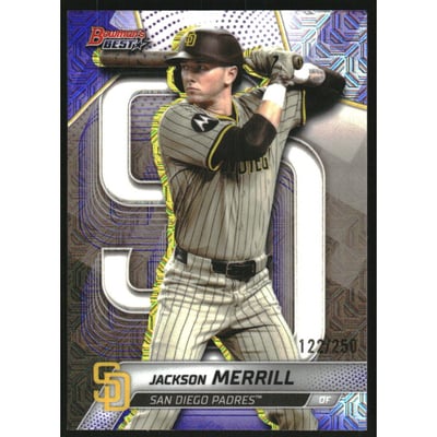 2025 Bowman's Best Purple Mojo Refractors #17 Jackson Merrill