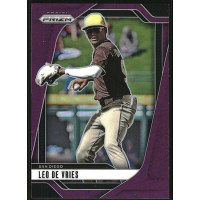 2025 Panini Prizm Prizms Purple #47 Leo De Vries