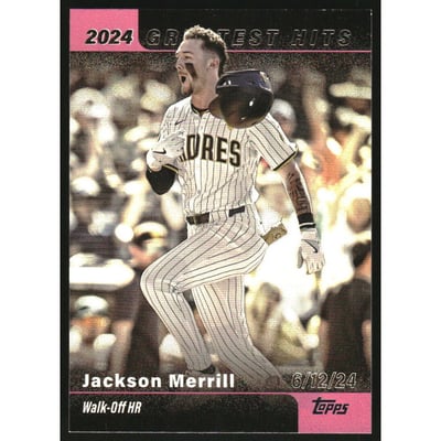 2025 Topps '24 Greatest Hits Pink Foil #GH12 Jackson Merrill