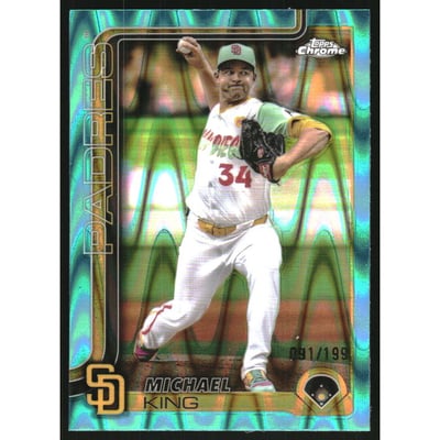2025 Topps Chrome Aqua RayWave Refractors #35 Michael King