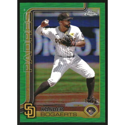 2025 Topps Chrome Green Refractors #229 Xander Bogaerts