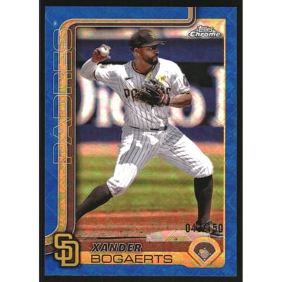 2025 Topps Chrome Logofractor Blue Refractors #229 Xander Bogaerts