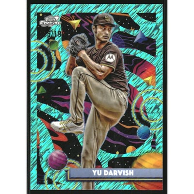 2025 Topps Cosmic Chrome Aqua Equinox Refractors #2 Yu Darvish