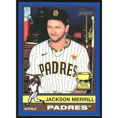 2025 Topps Heritage Blue Border #422 Jackson Merrill