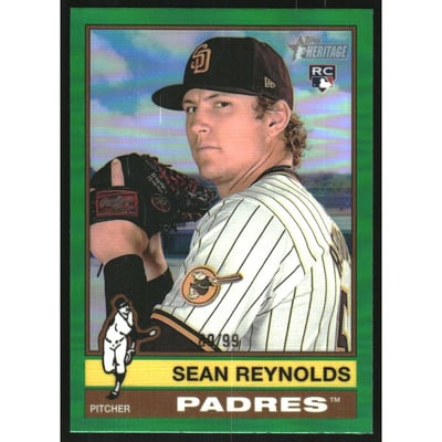 2025 Topps Heritage Chrome Green Refractors #160 Sean Reynolds