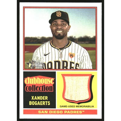 2025 Topps Heritage Clubhouse Collection Relics #CCRXB Xander Bogaerts