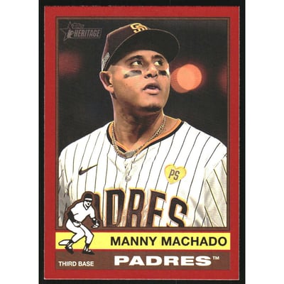 2025 Topps Heritage Red Border #330 Manny Machado