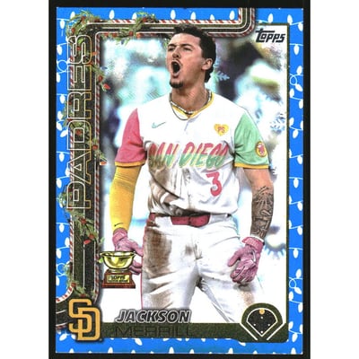2025 Topps Holiday Metallic Blue Lights #H30 Jackson Merrill