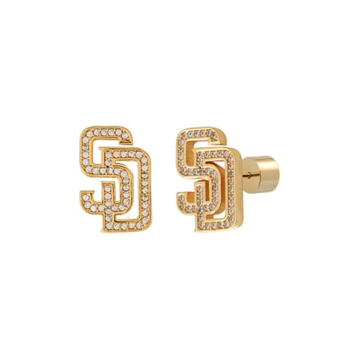 San Diego Padres by Jill Martin Glam Day Post Back Earrings