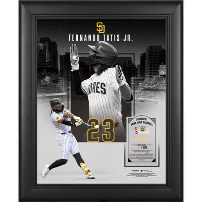 Fernando Tatis Jr. San Diego Padres Fanatics Authentic Framed 11" x 14" Showcase Collage with a Piece of Game-Used Ball - Limited Edition of 250