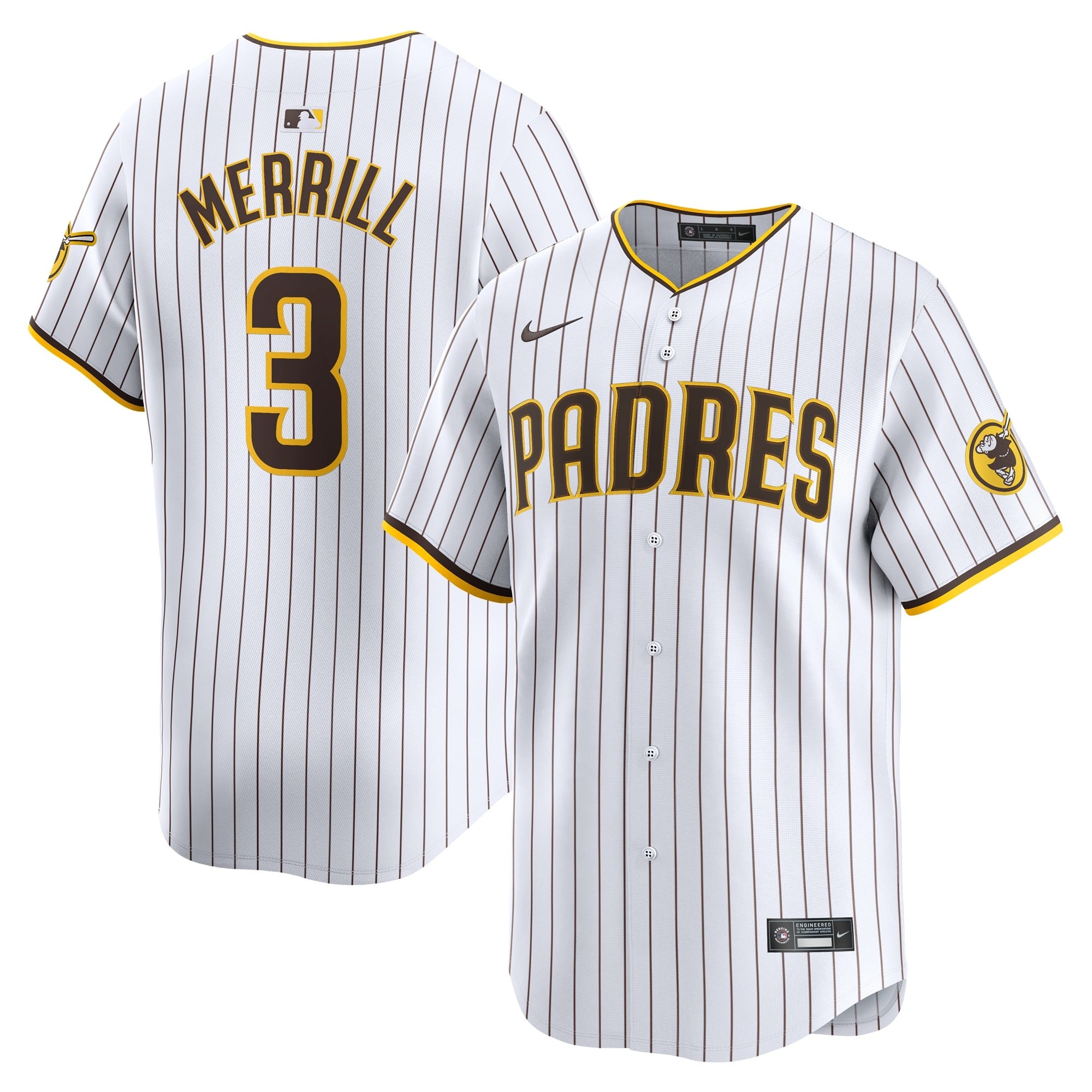 Jackson Merrill 2023 Team-Issued Road Brown Jersey; MLB