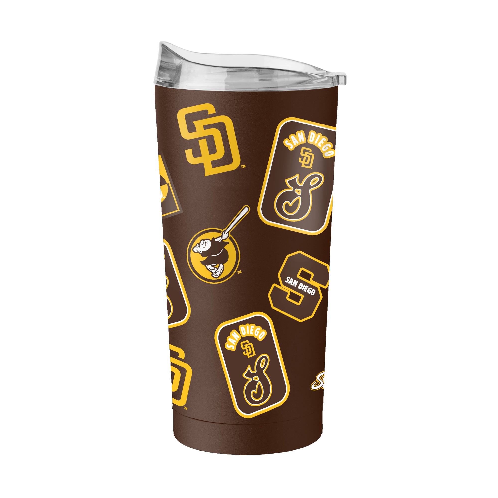 Gobelet isotherme Logo Brands San Diego Padres 20 oz Dreamweave à revêtement en poudre