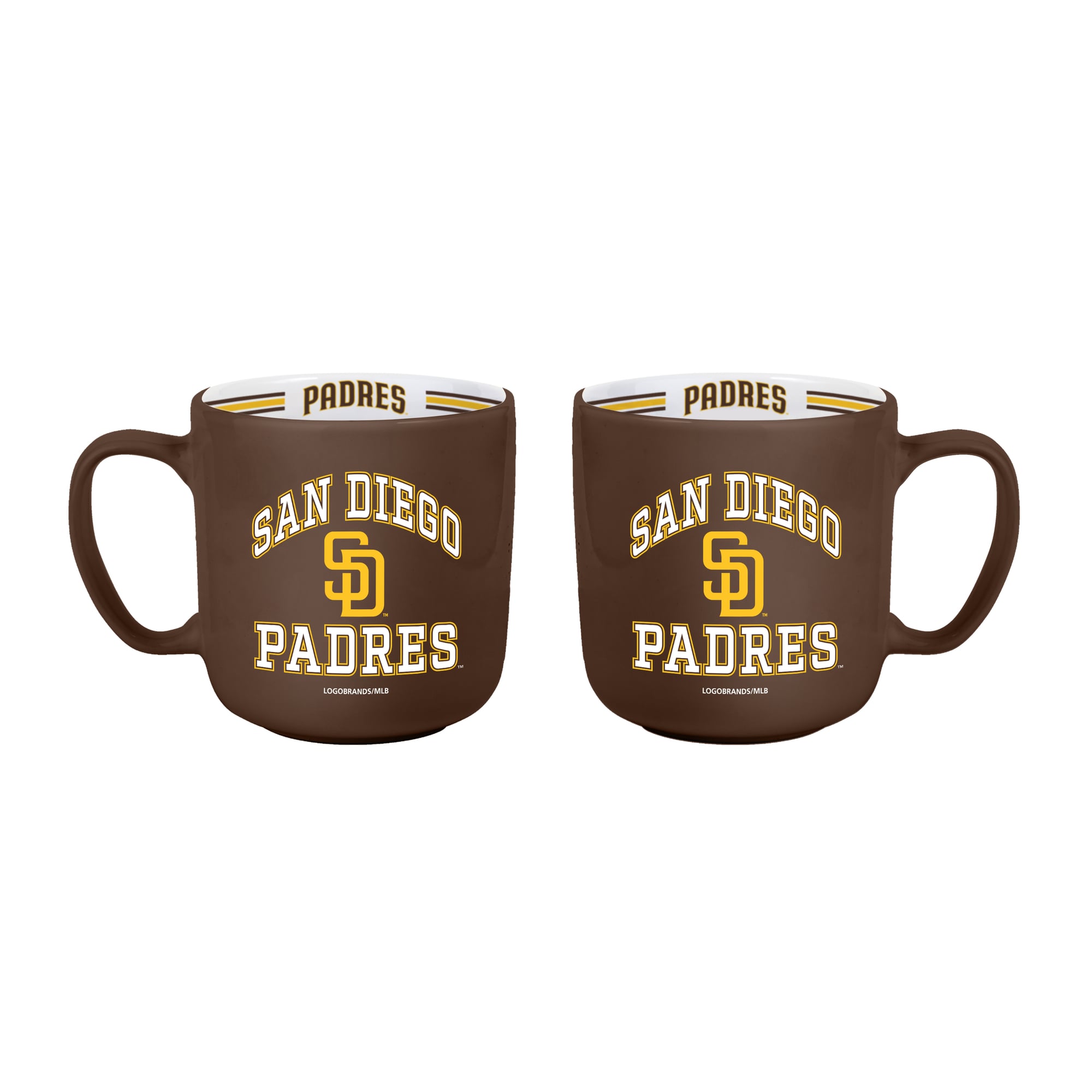 Ensemble de deux tasses rayées de 44 cl (15 oz) Logo Brands San Diego Padres